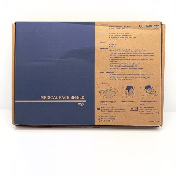 Medical Face shield  F2 unisex men’s women’s . lot of 10 - Picture 2 of 3